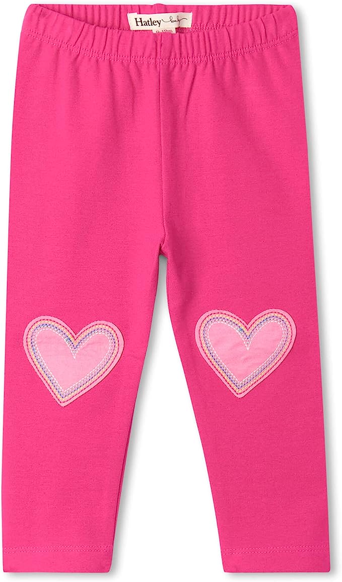 Magenta Hearts Baby Leggings