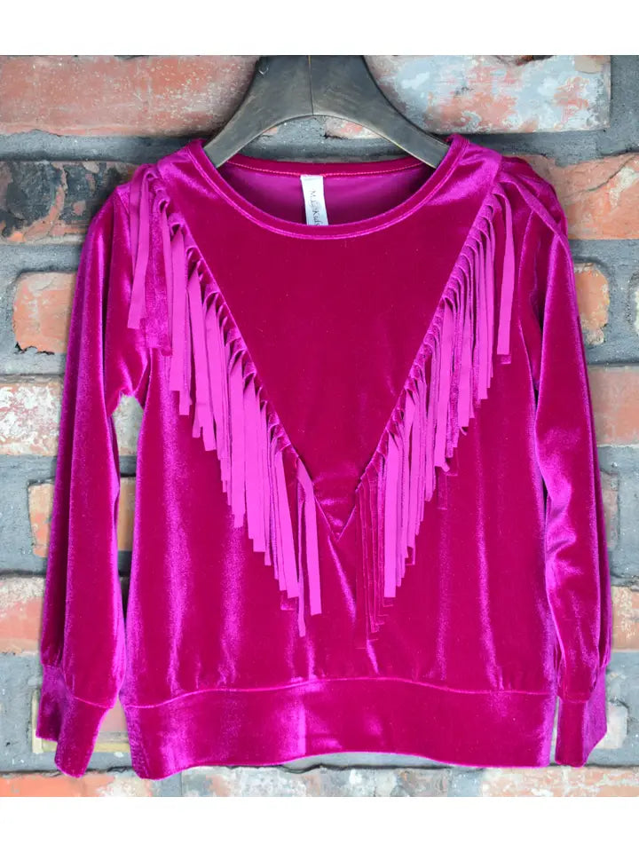 Velvet Fringe Top