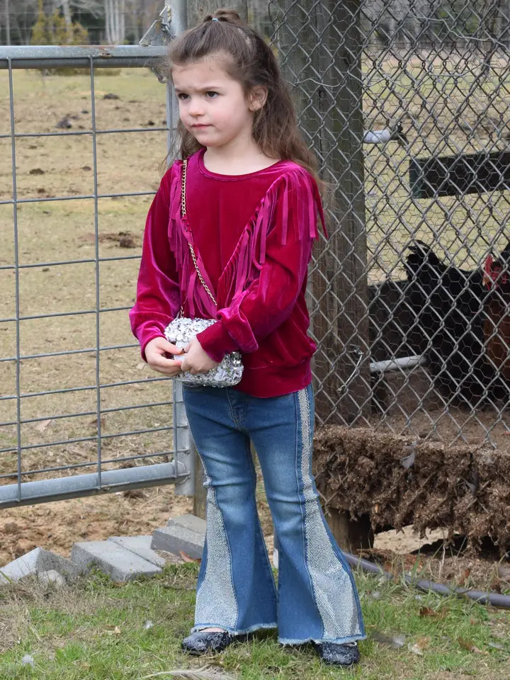 Velvet Fringe Top