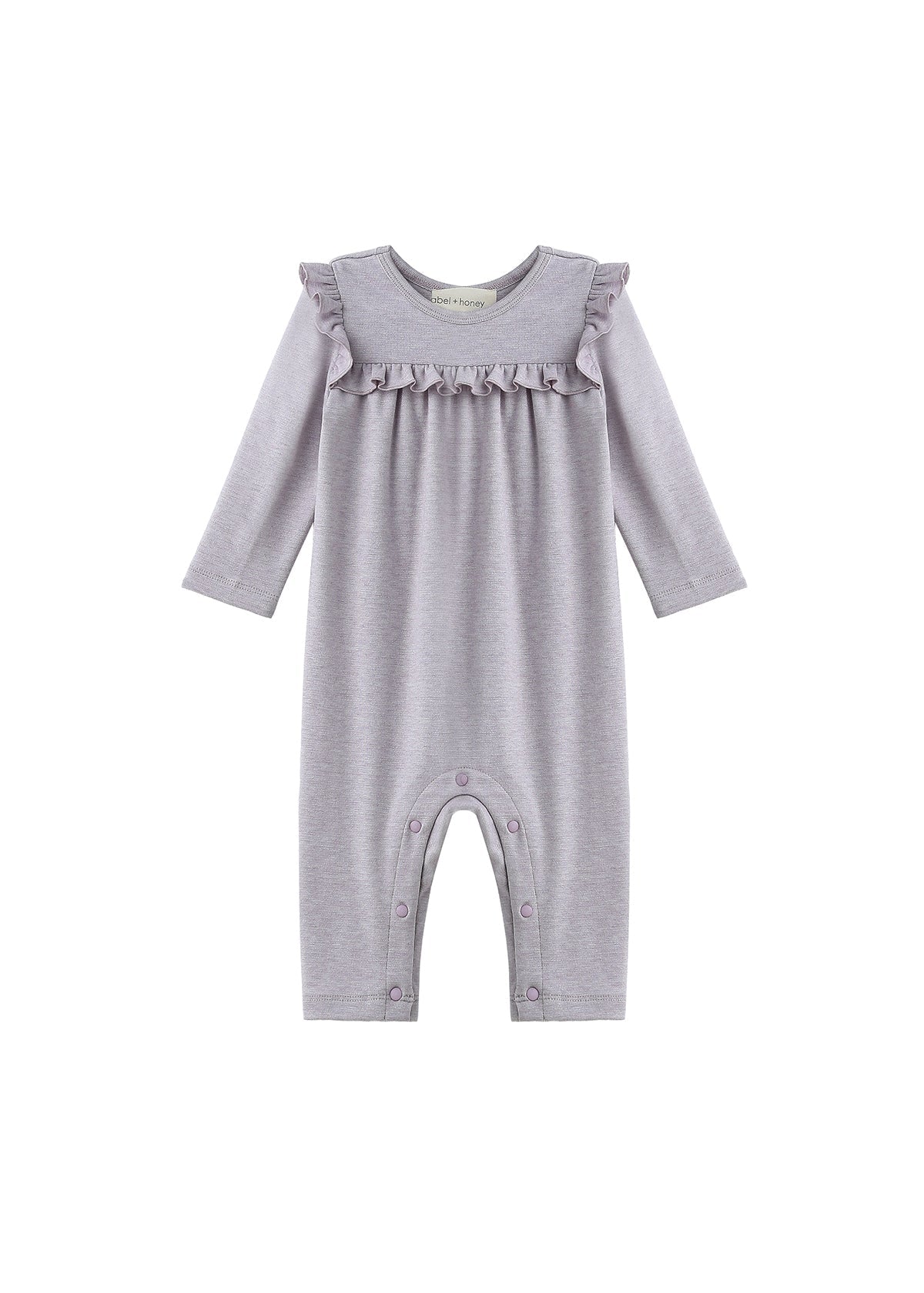 Maggie Long Sleeve Ruffle Trim Straight Leg Romper
