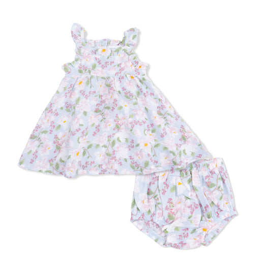Magnolias  Paperbag Ruffle Sundress with Bloomer