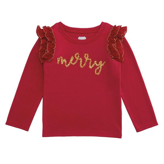 Red Holiday Tinsel LS Shirts