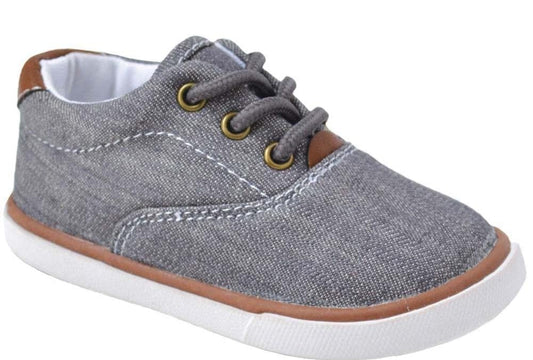 Milo Gray Canvas Toddler Sneakers