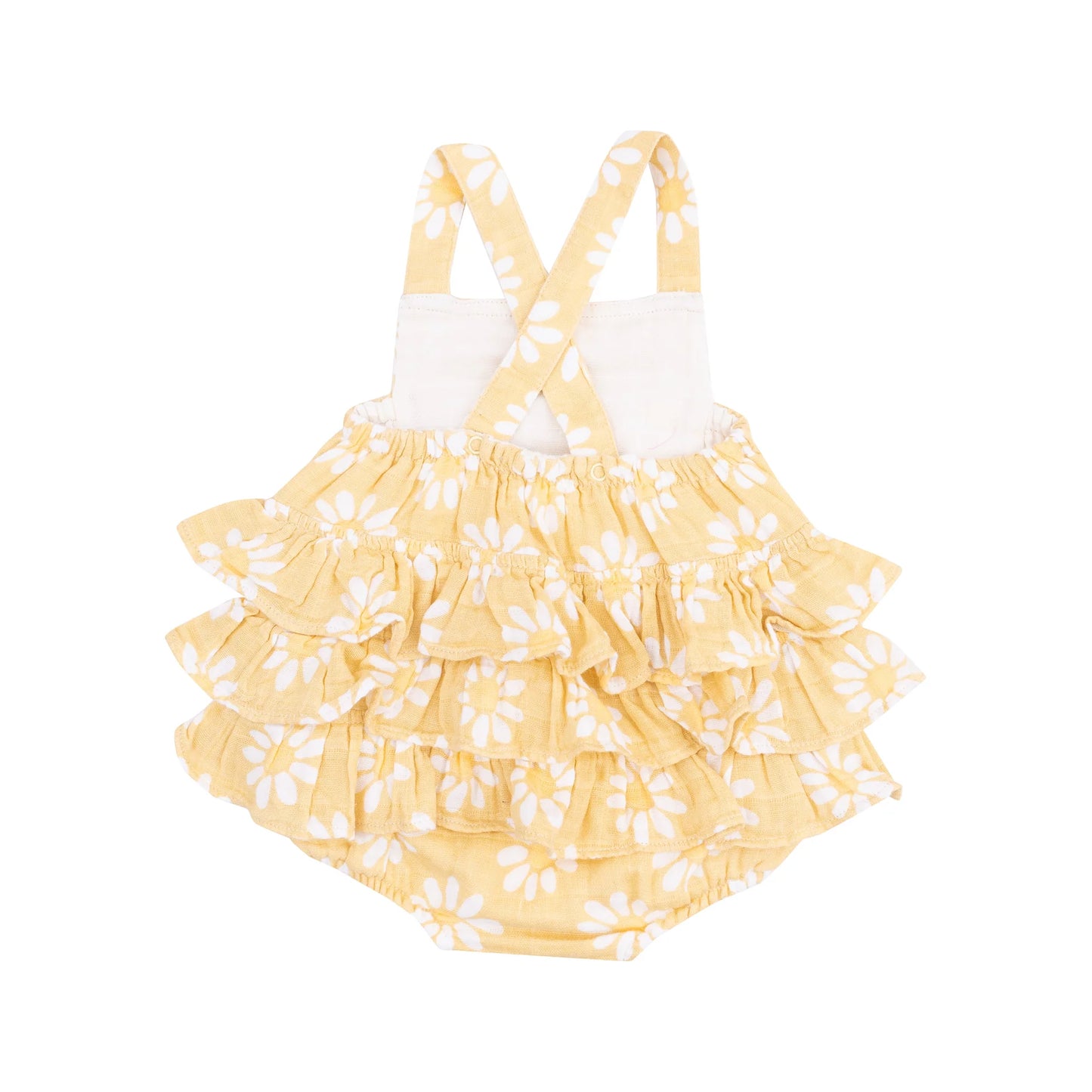 Ruffle Sunsuit - Yellow Mod Daisy