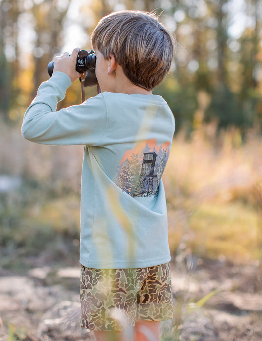 Properly Tied Boys Mossy Oak Deer Stand LS Sage