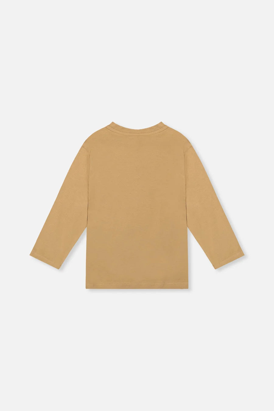 Deux Par Deux Long Sleeve Organic Cotton T-Shirt Beige Mountain Range