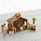 Wood Nativity Set