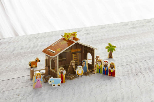 Wood Nativity Set