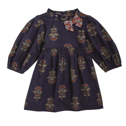 Navy Floral Dress