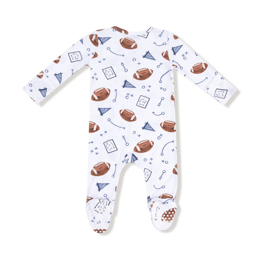 Touchdown Time - Navy  2 Way Zipper Footiexgh