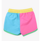 Neon Color Block Dolphin Hem Swim Trunks