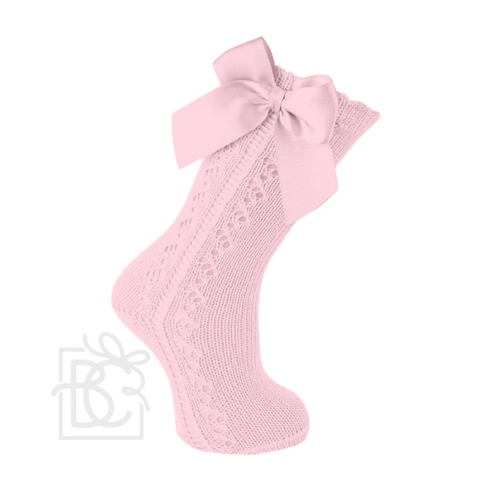 Scottish Yarn Openwork Bow Kneehigh