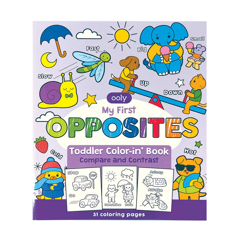 My First Opposites Toddler Color-in Book