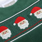 Green Corduroy Santa Smocked Overalls