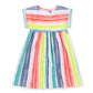 Painted Stripe Short Sleeve Empire Dress