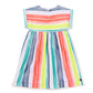 Painted Stripe Short Sleeve Empire Dress