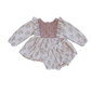 Ruffled Lap Set Rose Floral