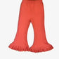 Dusty Coral Ruffle Hem Pants