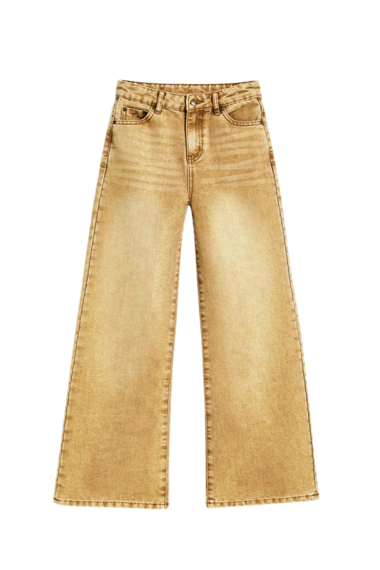 Tractr Lurex khaki wide leg