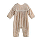 Patricia Long Sleeve Floral Embroidered Empire Waist Bubble Romper
