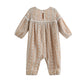 Patricia Long Sleeve Floral Embroidered Empire Waist Bubble Romper