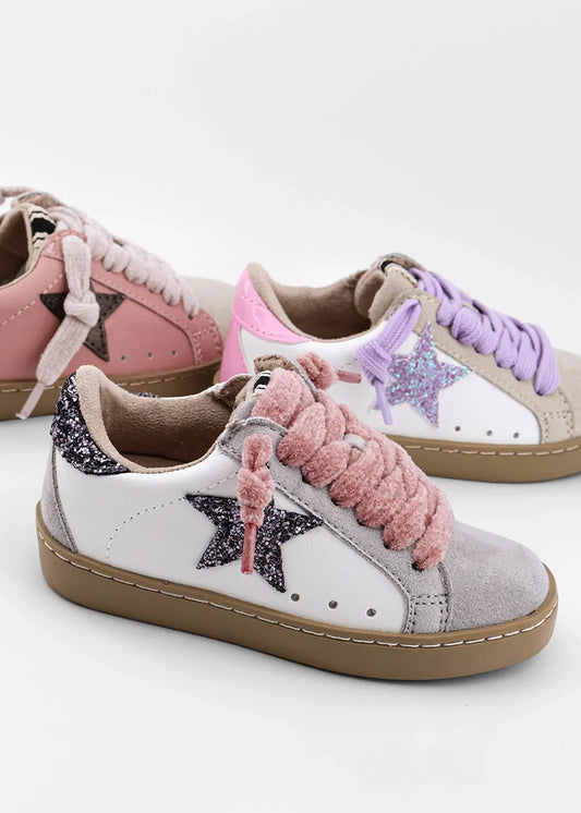 Paula Mini Pewter Glitter Sneaker