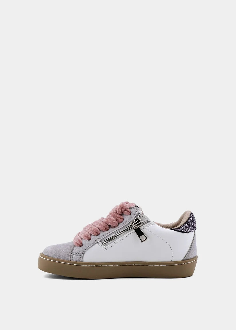 Paula Mini Pewter Glitter Sneaker