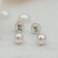 Sterling Silver Pink Pearl Screw Back Earrings For Kids Gift