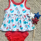 Patriotic Beach Toys Peplum Set