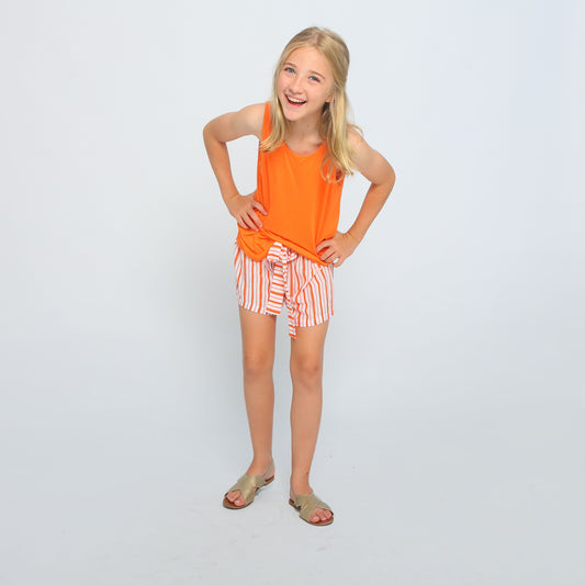 Orange Stripe Perla Short