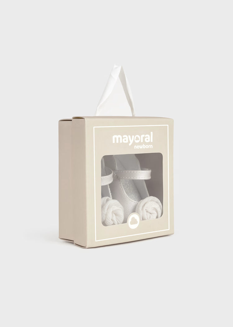 Mayoral 9960 Newborn Girl Flower Mary Janes