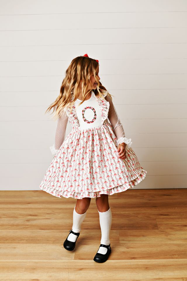 Swoon Kids Christmas Pinafore Dress