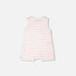 Cotton Striped Romper White And Pink Stripes