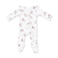 Explorer Puppy Pink  2 Way Ruffle Sleeve Zipper Footie
