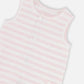 Cotton Striped Romper White And Pink Stripes