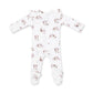Explorer Puppy Pink  2 Way Ruffle Sleeve Zipper Footie