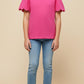 Girls Scallop Sleeve Knit TShirt