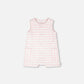 Cotton Striped Romper White And Pink Stripes