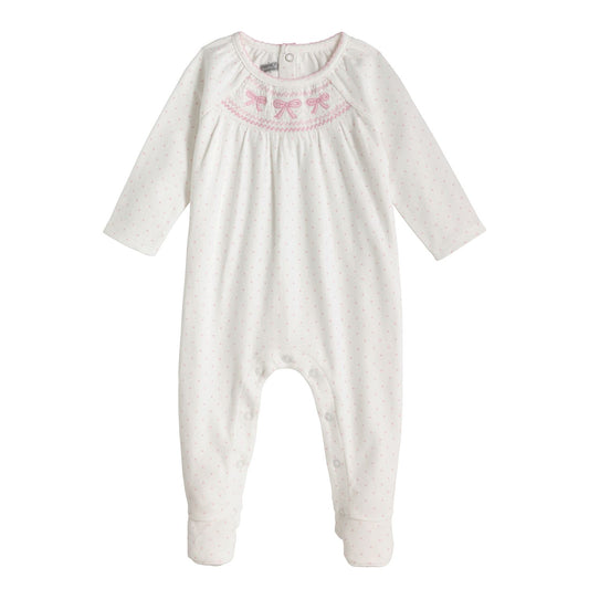 Pink Smocked Layette Sleeper