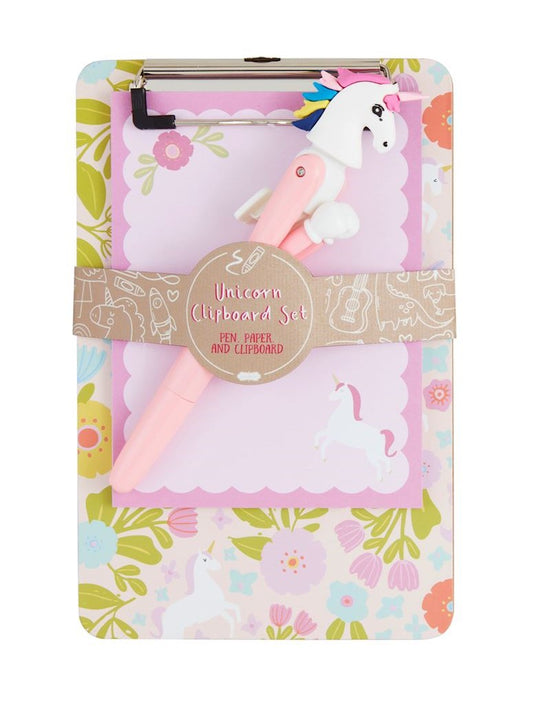 Unicorn Pen & Clipboard Sets