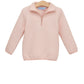 1/4 Zip Quilted Pullover- Light Pink