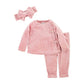 Pink Velour Three-Piece Set