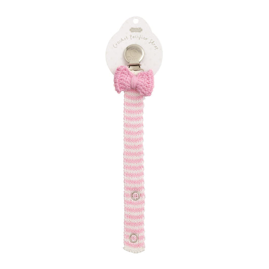 Pink Bow Crochet Pacy Clip