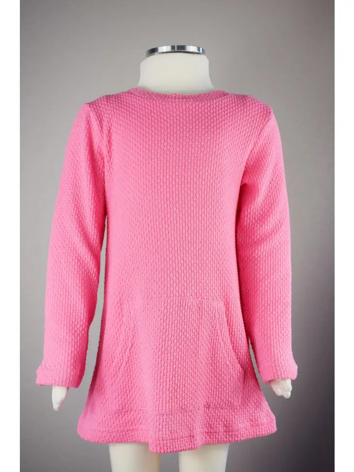 Hot Pink Waffle Knit Tunic