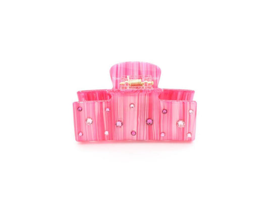 Pink Scattered Crystallized Claw Clip
