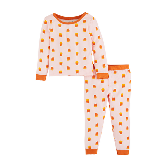 Pink Candy Corn Glow Toddler Pajama Set