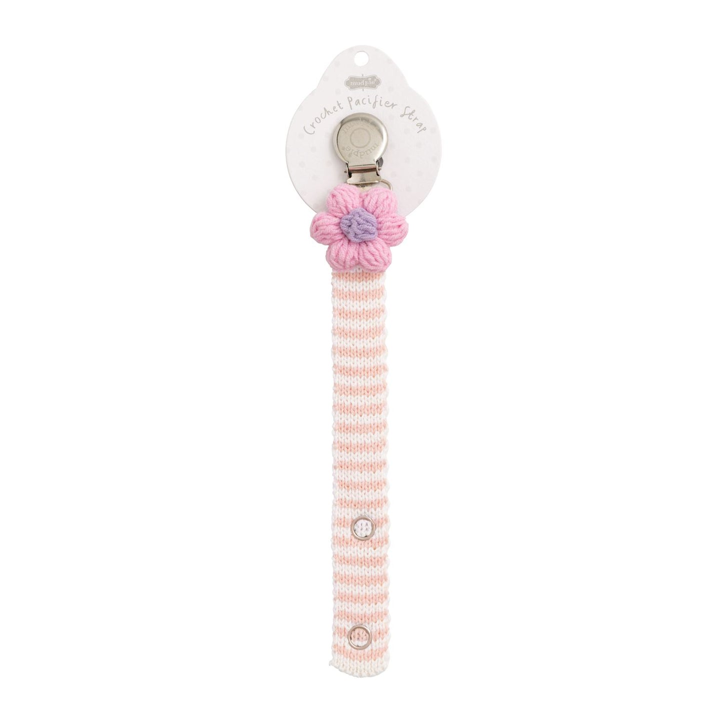Pink Flower Crochet Pacy Clip