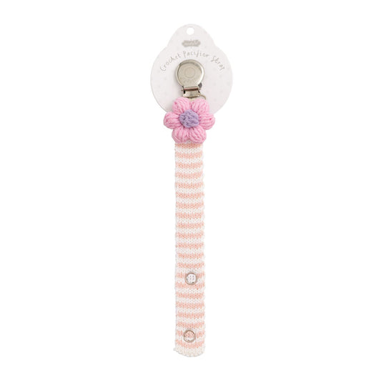Pink Flower Crochet Pacy Clip