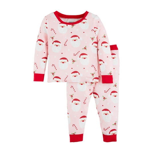 Pink Santa Glow Toddler Pajama Set