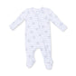 Airplane Stripe  2 Way Zipper Footie